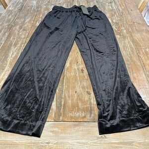 ALLSAINTS TYKER BLACK VELVET TROUSERS US SIZE 4